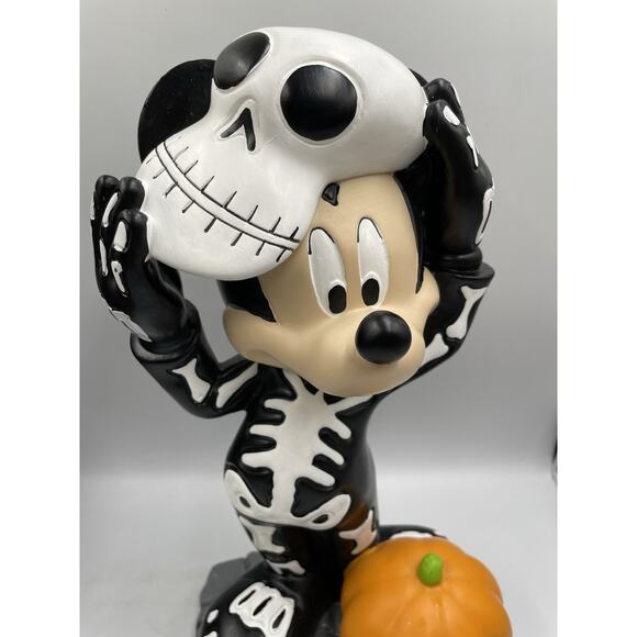 Disney Mickey Mouse Skeleton Halloween Statue Figure Decoration - Picture 3 of 13